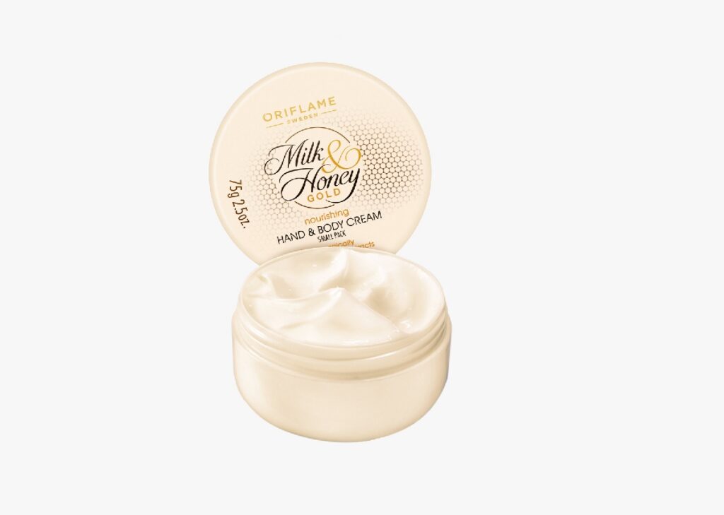 Oriflame’s Milk & Honey Nourishing Hand & Body Cream is designed to pamper your skin