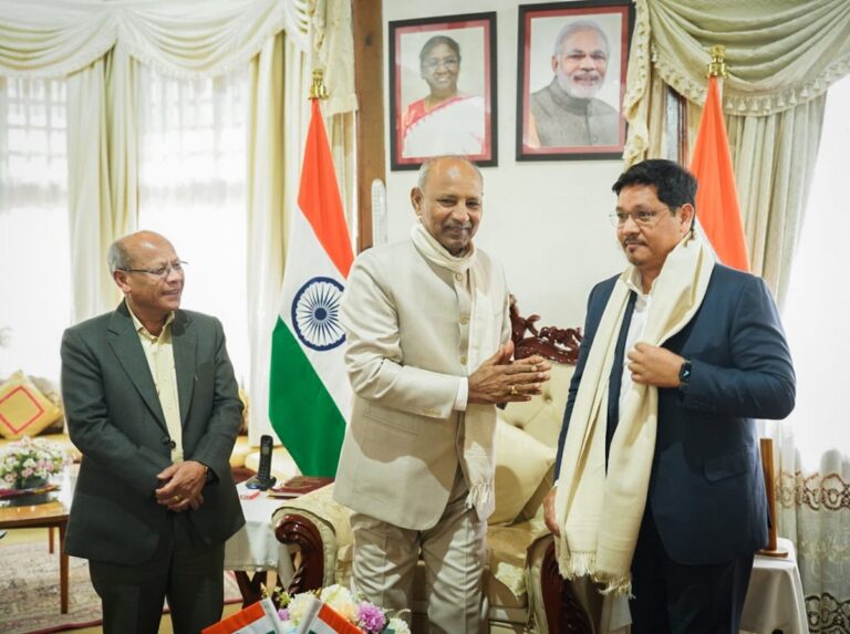 Conrad K. Sangma briefs Governor on improving law and order in Garo Hills