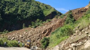 Landslide damages Shillong-Dawki road, traffic disrupted